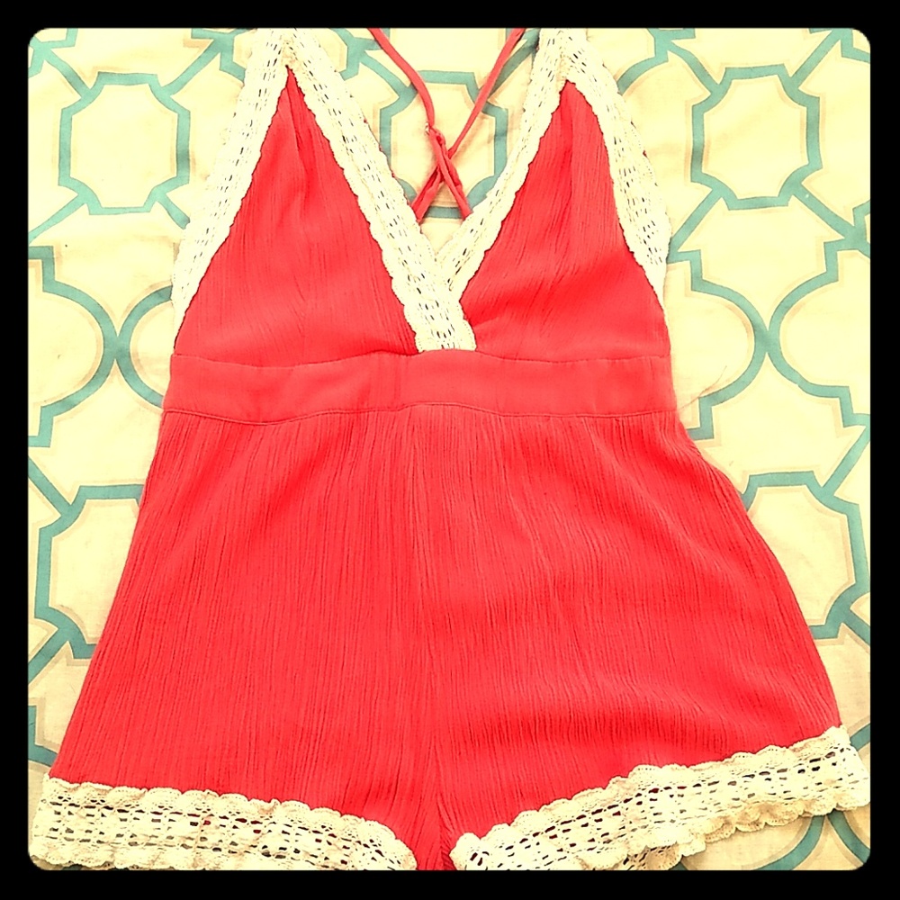 Peach romper